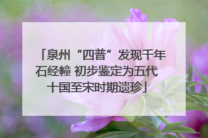 泉州“四普”发现千年石经幢 初步鉴定为五代十国至宋时期遗珍