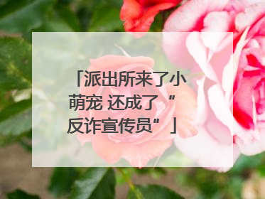 派出所来了小萌宠 还成了“反诈宣传员”