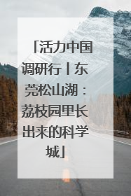 活力中国调研行丨东莞松山湖：荔枝园里长出来的科学城