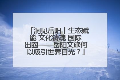 洞见岳阳丨生态赋能 文化铸魂 国际出圈——岳阳文旅何以吸引世界目光？