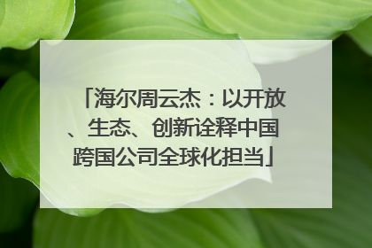 海尔周云杰：以开放、生态、创新诠释中国跨国公司全球化担当