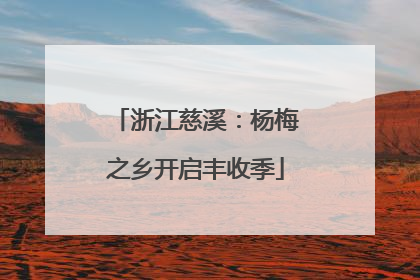 浙江慈溪：杨梅之乡开启丰收季