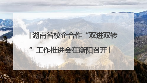 湖南省校企合作“双进双转”工作推进会在衡阳召开