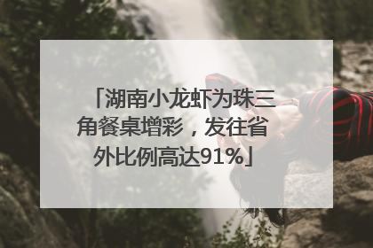 湖南小龙虾为珠三角餐桌增彩，发往省外比例高达91%