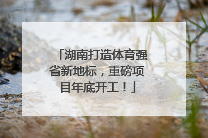 湖南打造体育强省新地标，重磅项目年底开工！