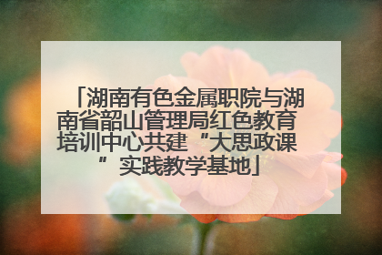 湖南有色金属职院与湖南省韶山管理局红色教育培训中心共建“大思政课”实践教学基地