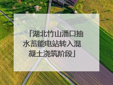 湖北竹山潘口抽水蓄能电站转入混凝土浇筑阶段