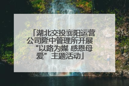 湖北交投襄阳运营公司隆中管理所开展“以路为媒 感恩母爱”主题活动