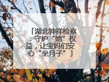 湖北钟祥检察：守护“她”权益，让宝妈们安心“坐月子”
