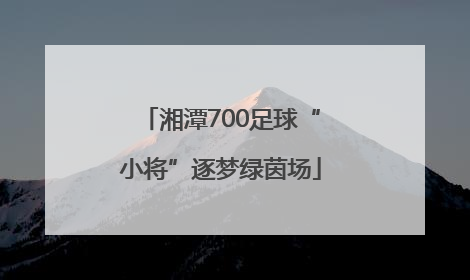 湘潭700足球“小将”逐梦绿茵场