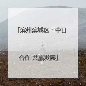 滨州滨城区：中日合作 共赢发展