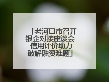 老河口市召开银企对接座谈会 信用评价助力破解融资难题