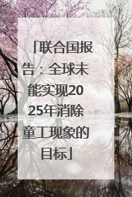 联合国报告：全球未能实现2025年消除童工现象的目标