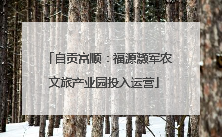 自贡富顺：福源灏军农文旅产业园投入运营