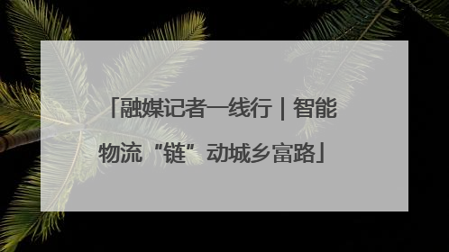 融媒记者一线行｜智能物流“链”动城乡富路