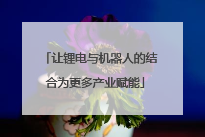 让锂电与机器人的结合为更多产业赋能
