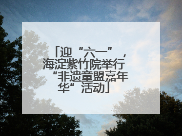 迎“六一”，海淀紫竹院举行“非遗童盟嘉年华”活动