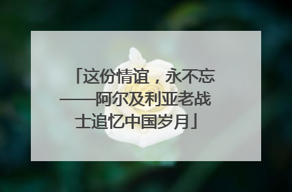 这份情谊，永不忘——阿尔及利亚老战士追忆中国岁月