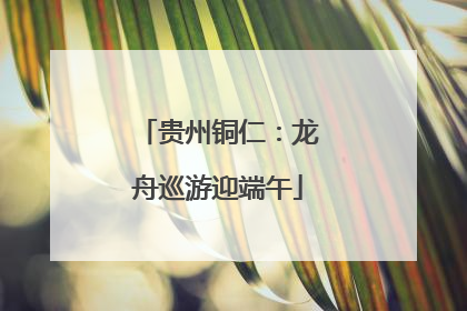 贵州铜仁：龙舟巡游迎端午