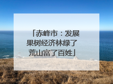 赤峰市：发展果树经济林绿了荒山富了百姓