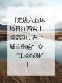 走进六五环境日江西省主场活动：看“城市伤疤”变“生态绿肺”