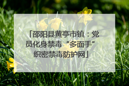 邵阳县黄亭市镇：党员化身禁毒“多面手” 织密禁毒防护网