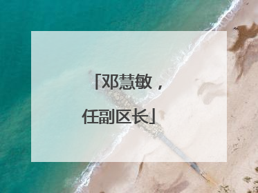 邓慧敏，任副区长