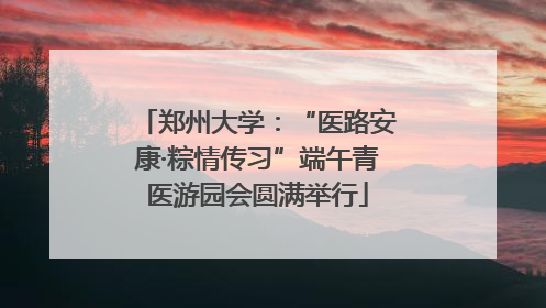 郑州大学：“医路安康·粽情传习”端午青医游园会圆满举行