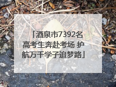 酒泉市7392名高考生奔赴考场 护航万千学子追梦路