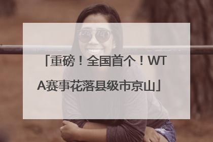 重磅！全国首个！WTA赛事花落县级市京山