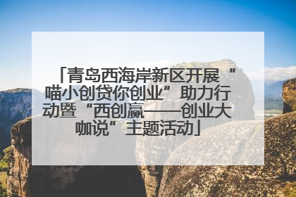 青岛西海岸新区开展“喵小创贷你创业”助力行动暨“西创赢——创业大咖说”主题活动