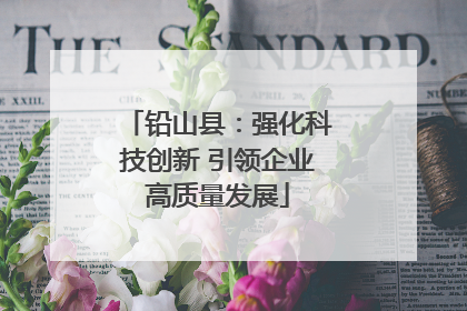 铅山县：强化科技创新 引领企业高质量发展