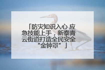 防灾知识入心 应急技能上手，新泰青云街道打造全民安全“金钟罩”