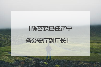 陈密森已任辽宁省公安厅副厅长