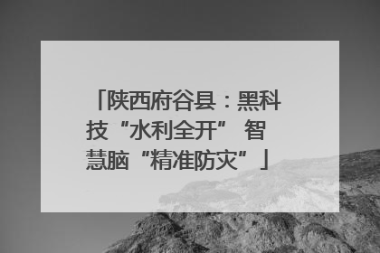 陕西府谷县：黑科技“水利全开” 智慧脑“精准防灾”