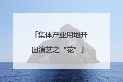 集体产业用地开出演艺之“花”