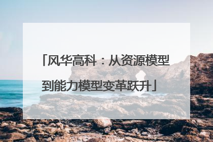 风华高科：从资源模型到能力模型变革跃升