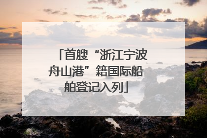 首艘“浙江宁波舟山港”籍国际船舶登记入列