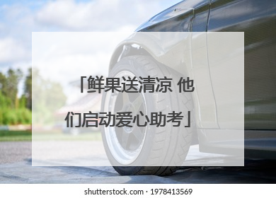 鲜果送清凉 他们启动爱心助考