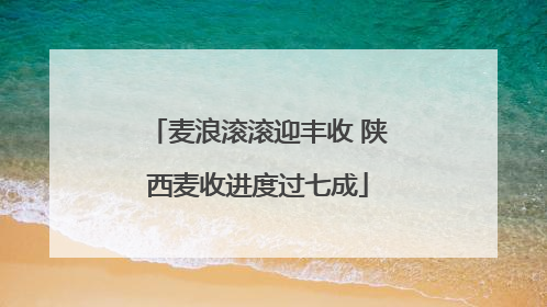 麦浪滚滚迎丰收 陕西麦收进度过七成