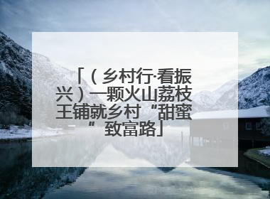 （乡村行·看振兴）一颗火山荔枝王铺就乡村“甜蜜”致富路