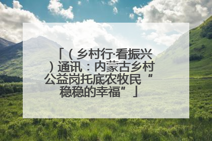 （乡村行·看振兴）通讯：内蒙古乡村公益岗托底农牧民“稳稳的幸福”