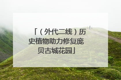 （外代二线）历史植物助力修复庞贝古城花园