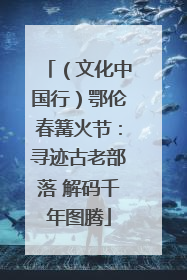 （文化中国行）鄂伦春篝火节：寻迹古老部落 解码千年图腾