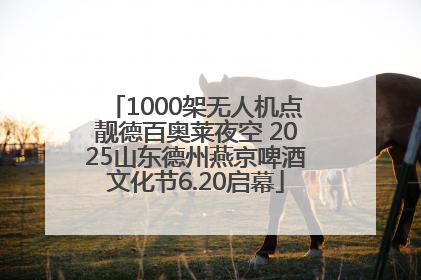 1000架无人机点靓德百奥莱夜空 2025山东德州燕京啤酒文化节6.20启幕