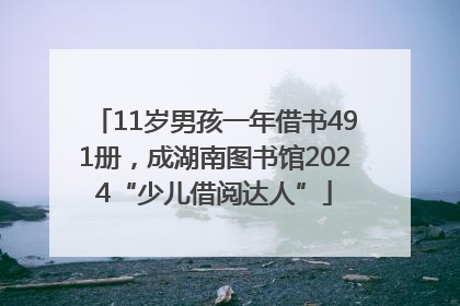 11岁男孩一年借书491册，成湖南图书馆2024“少儿借阅达人”