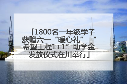 1800名一年级学子获赠六一“暖心礼” “希望工程1+1”助学金发放仪式在川举行