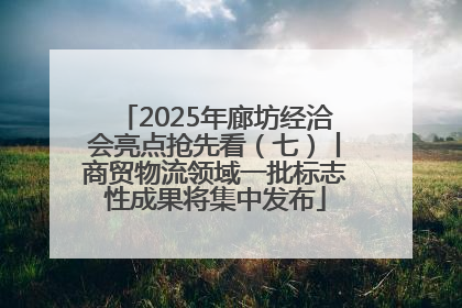 2025年廊坊经洽会亮点抢先看（七）丨商贸物流领域一批标志性成果将集中发布