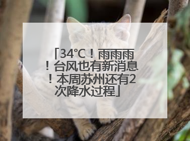 34℃！雨雨雨！台风也有新消息！本周苏州还有2次降水过程