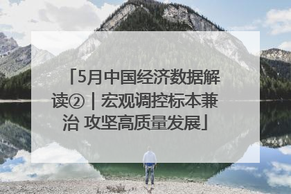 5月中国经济数据解读②｜宏观调控标本兼治 攻坚高质量发展